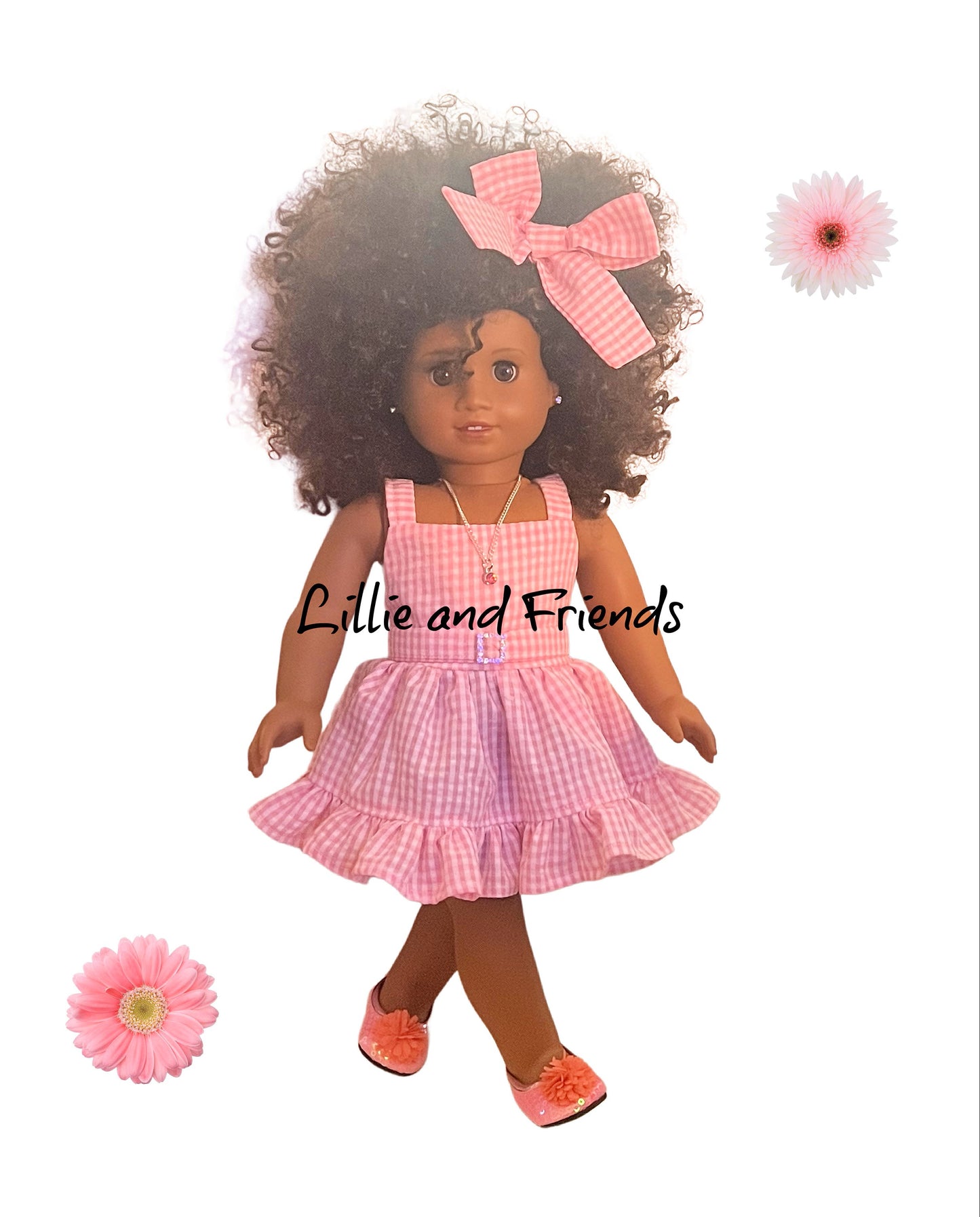 Pink Check Twirl Dress